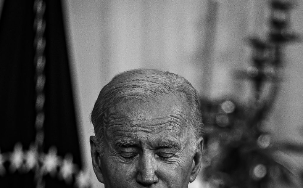 Photograph of US President Joe Biden from the mouth up.